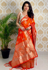 PURE BANARASI SILK SAREE WITH ZARI WEAVING