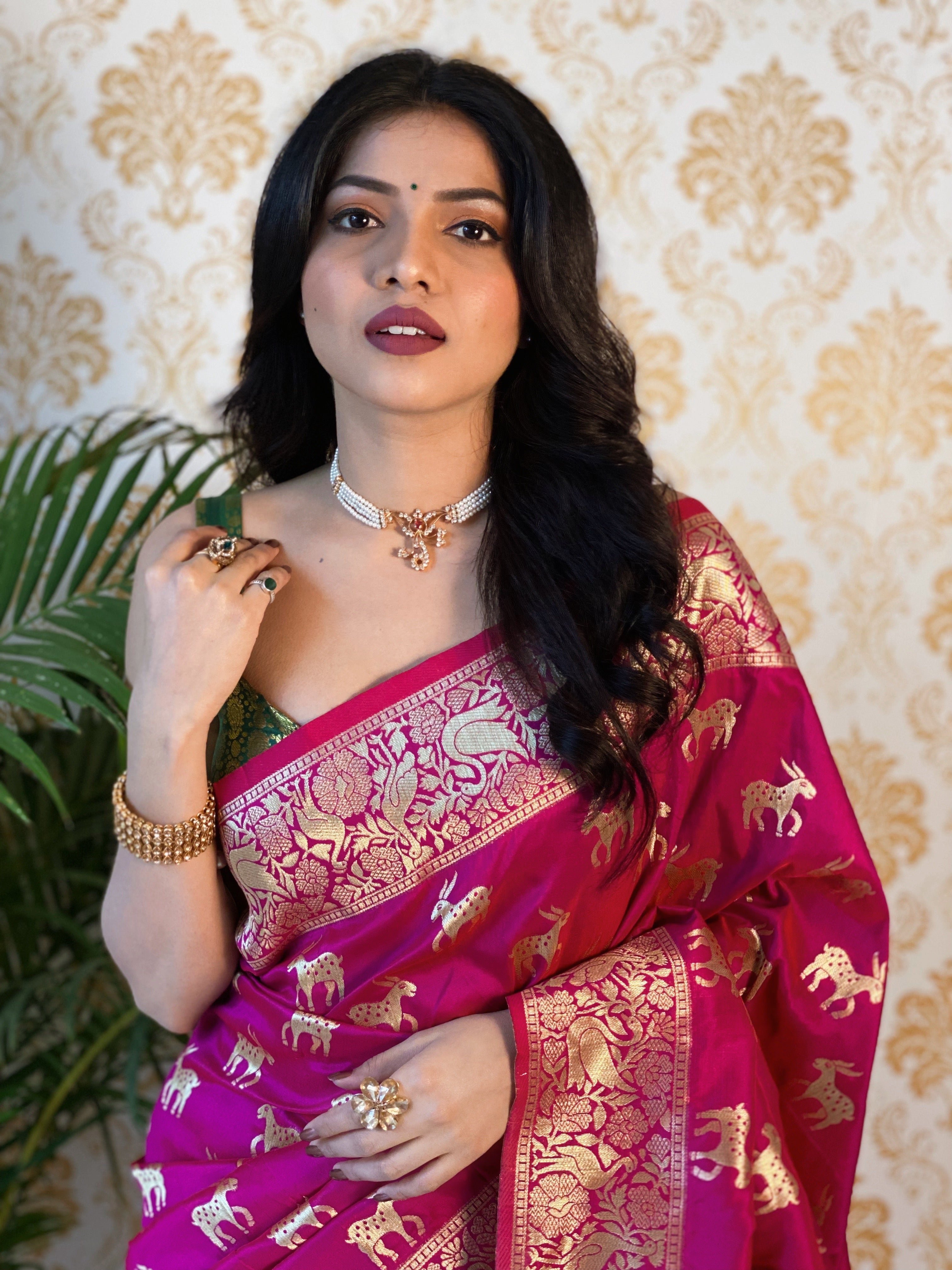 PURE BANARASI SILK SAREE WITH ZARI WEAVING