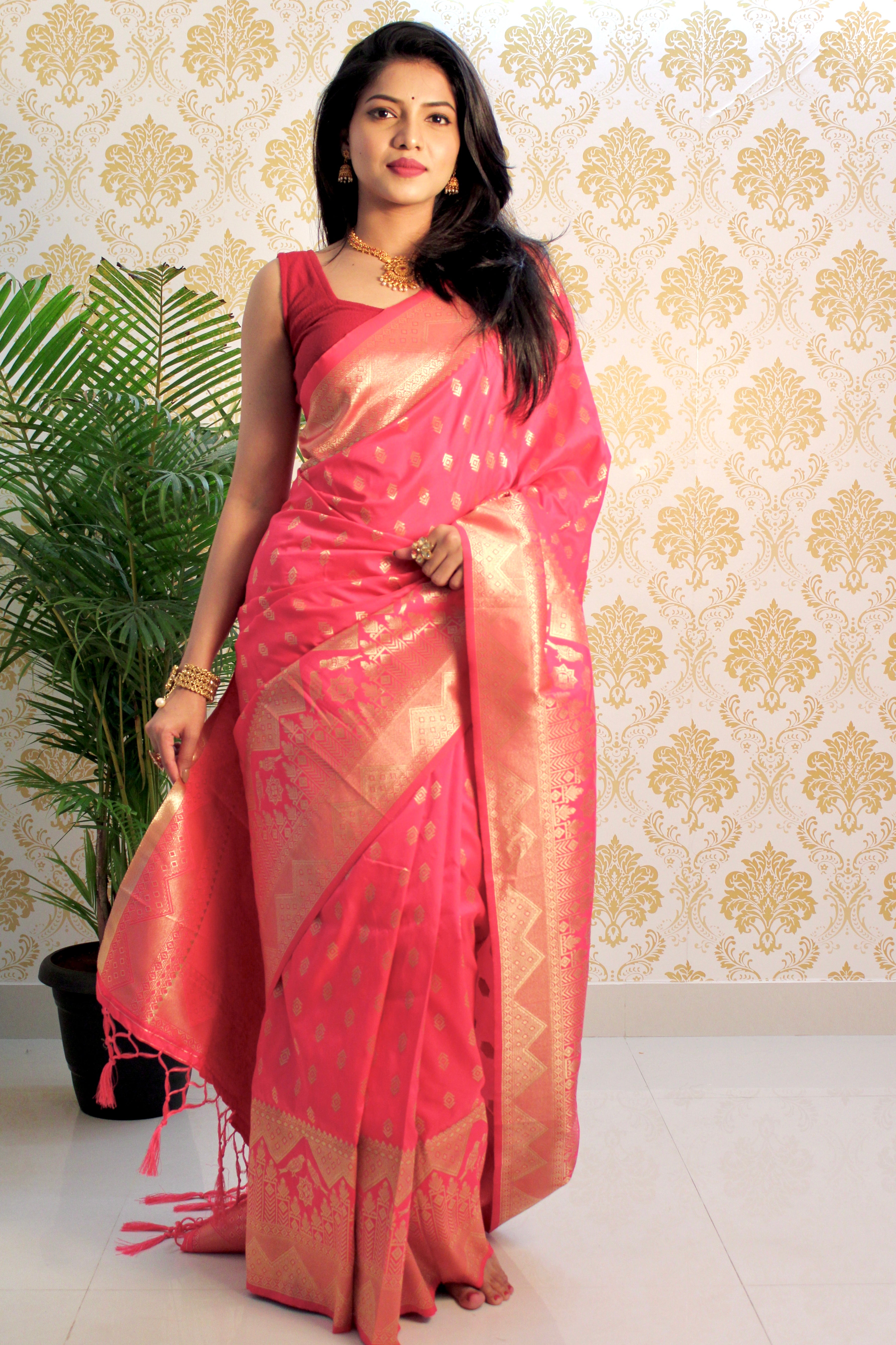 PURE BANARASI SILK SAREE WITH ZARI WEAVING