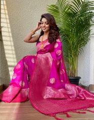 PURE BANARASI SILK SAREE WITH ZARI WEAVING