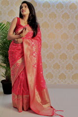 PURE BANARASI SILK SAREE WITH ZARI WEAVING