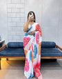 Special Edition Sawan Special Bandhej Saree in Gaji Silk with Gota Patti Handwork