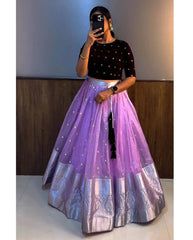 A VELVET DESIGNER OUTFIT LEHENGA FOR ALL OCCASION