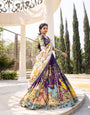 Ethnic Kalamkari Lehenga with Intricate Nature-Inspired Patterns