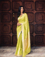 Luxury Soft Lichi Silk Saree with Stunning Border Details