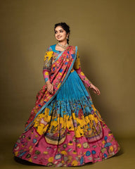 Designer Kalamkari Lehenga with Vibrant Heritage Motifs