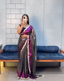 Luxe Velvet Night – Rich Soft Shimmer Saree with Sabyasachi Embroidery Lace