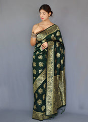 PURE BANARASI SILK SAREE WITH ZARI WEAVING