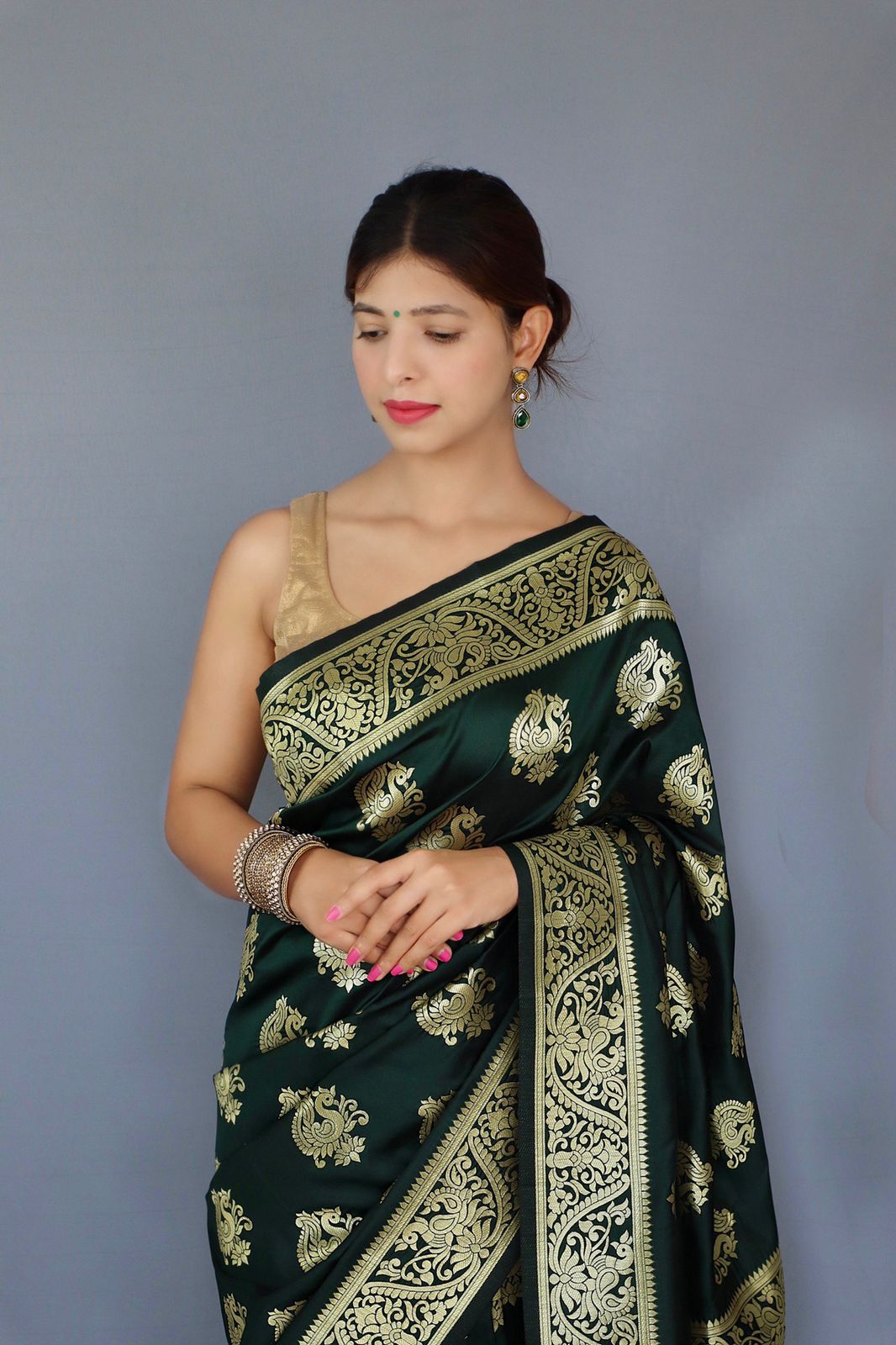 PURE BANARASI SILK SAREE WITH ZARI WEAVING